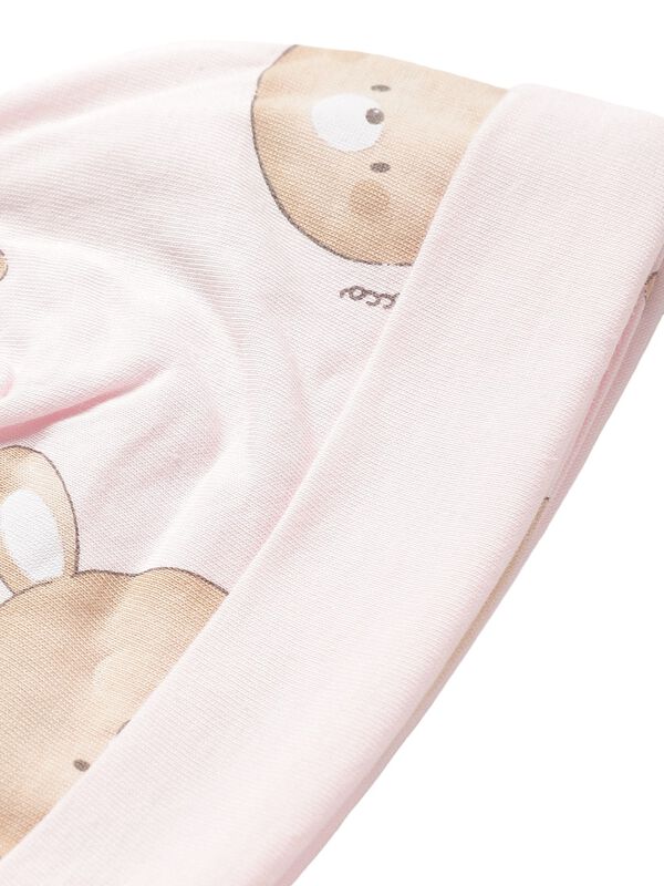 Girls Pink Printed Pure Cotton Cap image number 2